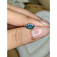 1.31 Ct. Greenish Blue Sapphire from Madagascar Life Style