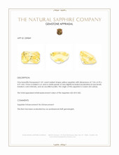 1.81 Ct. Yellow Sapphire from Ceylon (Sri Lanka) Appraisal
