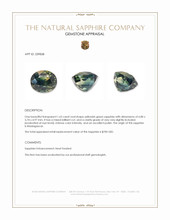 1.63 Ct. Yellowish Green Sapphire from Madagascar Appraisal