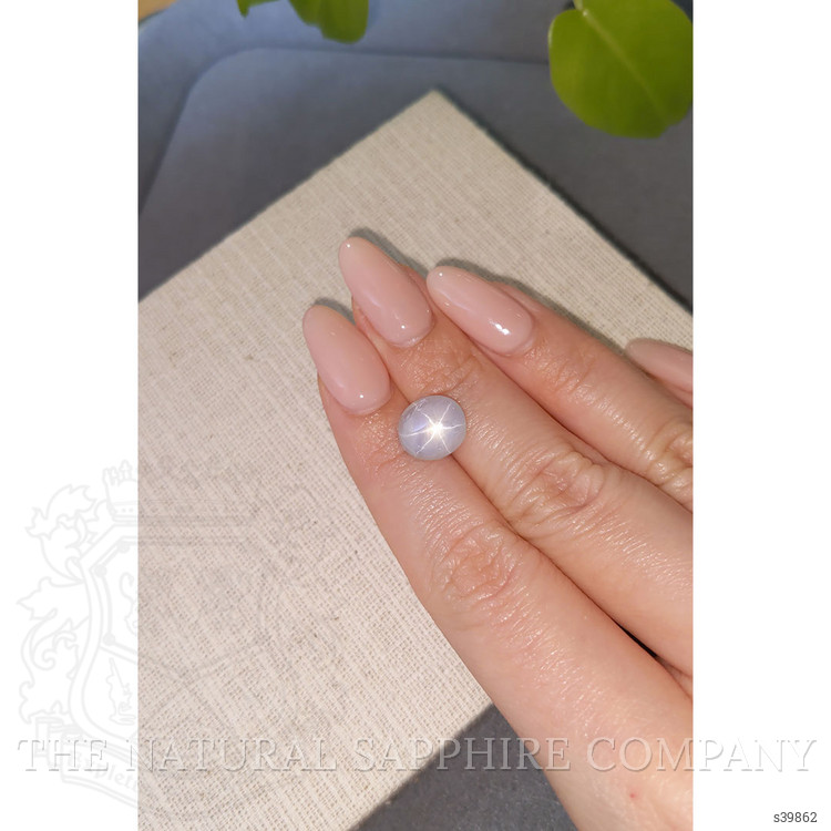 5.97 Ct. Greyish Blue Star Sapphire from Ceylon (Sri Lanka)