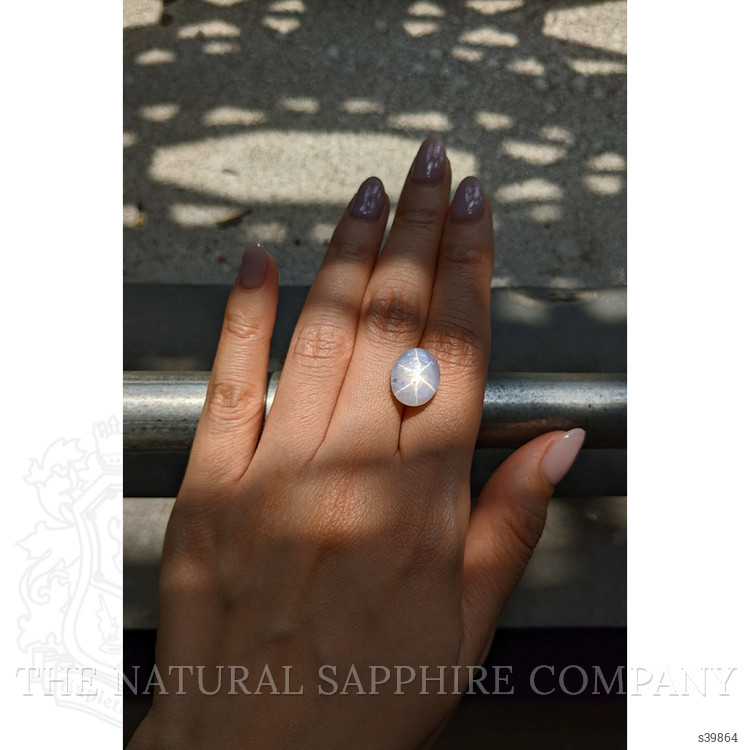 15.33 Ct. Bluish Grey Star Sapphire from Ceylon (Sri Lanka)