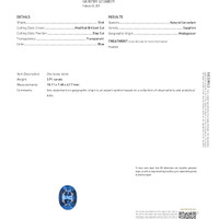 3.91 Ct. Blue Sapphire from Madagascar Scan Report