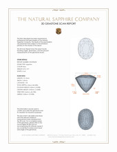 3.91 Ct. Blue Sapphire from Madagascar 3 D Scan Report