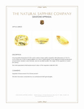 22.20 Ct. Yellow Sapphire from Ceylon (Sri Lanka) Appraisal