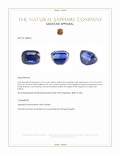 7.10 Ct. Blue Sapphire from Ceylon (Sri Lanka) Appraisal