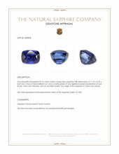 8.10 Ct. Blue Sapphire from Ceylon (Sri Lanka) Appraisal