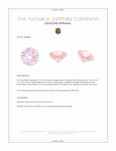 1.30 Ct. Peach Sapphire from Ceylon (Sri Lanka) Appraisal