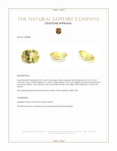 0.94 Ct. Yellow Sapphire from Ceylon (Sri Lanka) Appraisal