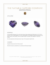 2.20 Ct. Purple Sapphire from Ceylon (Sri Lanka) Appraisal