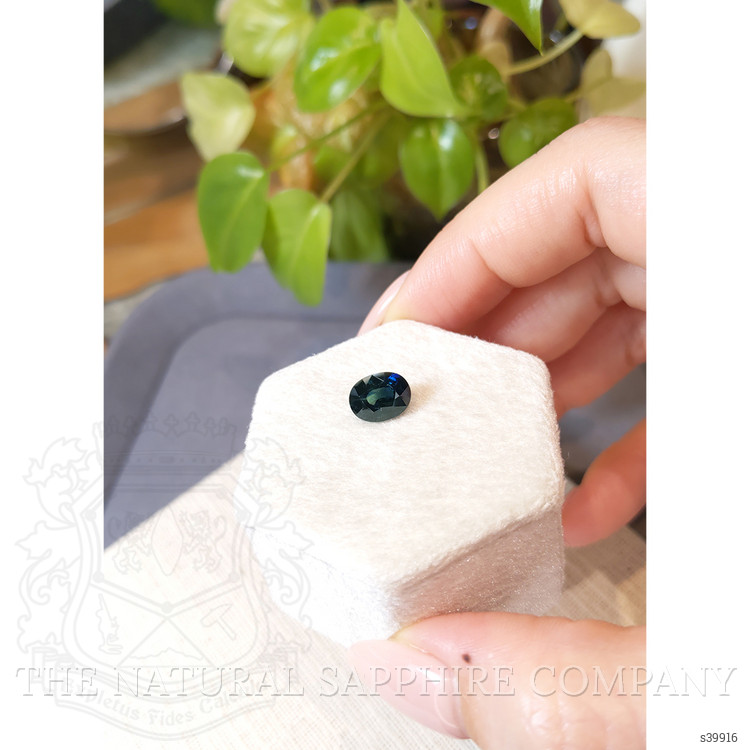 2.40 Ct. Greenish Blue Sapphire from Ceylon (Sri Lanka)