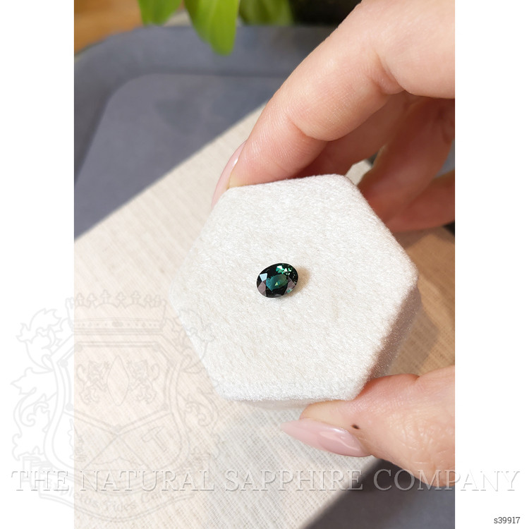 1.66 Ct. Bluish Green Sapphire from Ceylon (Sri Lanka)