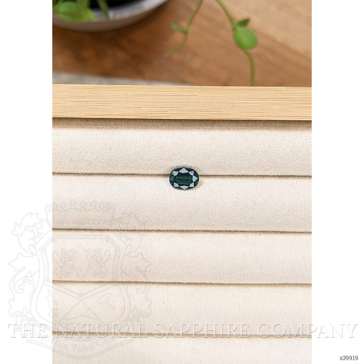 1.58 Ct. Bluish Green Sapphire from Ceylon (Sri Lanka)