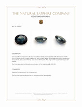 2.38 Ct. Bluish Green Sapphire from Ceylon (Sri Lanka) Appraisal