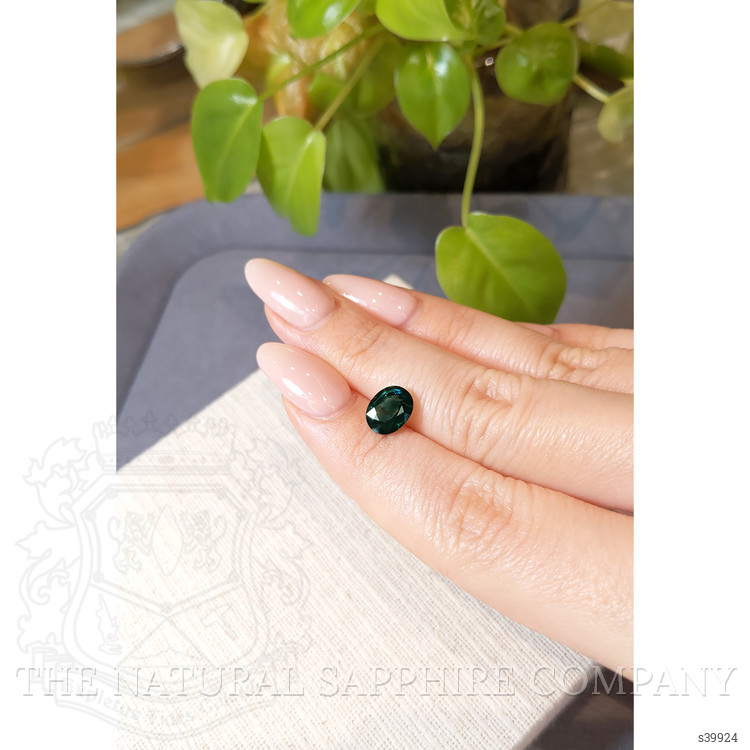 2.38 Ct. Bluish Green Sapphire from Ceylon (Sri Lanka)