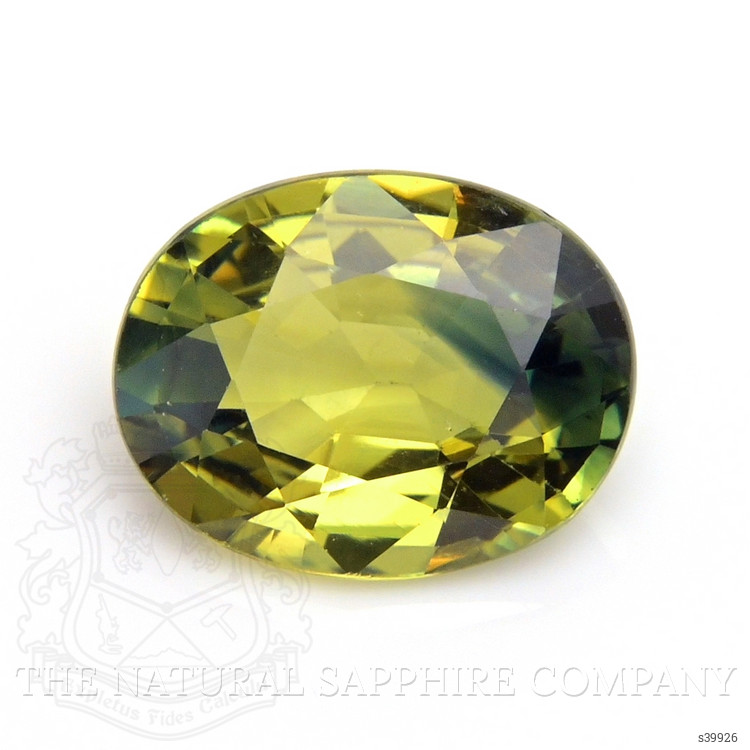 1.96 Ct. Greenish Yellow Sapphire from Ceylon (Sri Lanka)