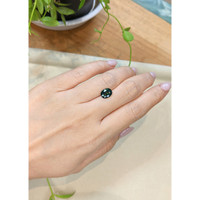 2.58 Ct. Bluish Green Sapphire from Ceylon (Sri Lanka) Life Style