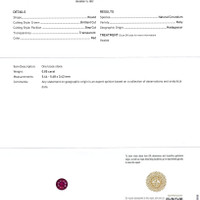 0.85 Ct. Ruby from Madagascar Scan Report