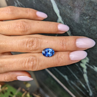 3.70 Ct. Blue Sapphire from Ceylon (Sri Lanka) Life Style