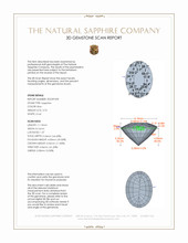 3.70 Ct. Blue Sapphire from Ceylon (Sri Lanka) 3 D Scan Report