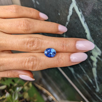 4.13 Ct. Blue Sapphire from Ceylon (Sri Lanka) Life Style