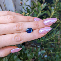 3.42 Ct. Blue Sapphire from Ceylon (Sri Lanka) Life Style