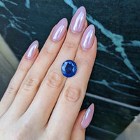 12.45 Ct. Blue Sapphire from Ceylon (Sri Lanka) Life Style