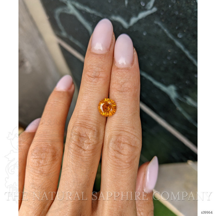 2.24 Ct. Yellowish Orange Sapphire from Ceylon (Sri Lanka)