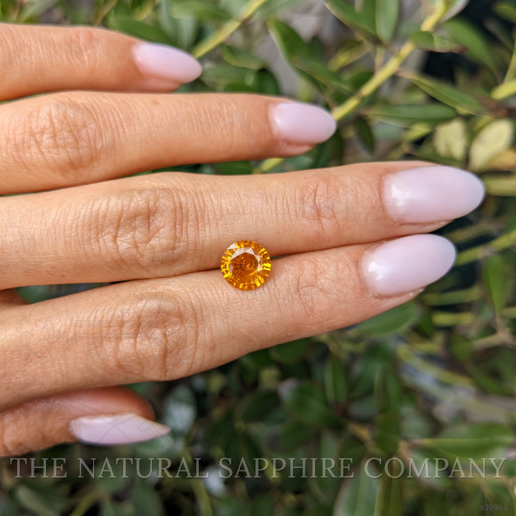 2.24 Ct. Yellowish Orange Sapphire from Ceylon (Sri Lanka)