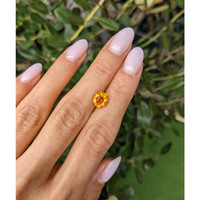 2.24 Ct. Yellowish Orange Sapphire from Ceylon (Sri Lanka) Life Style