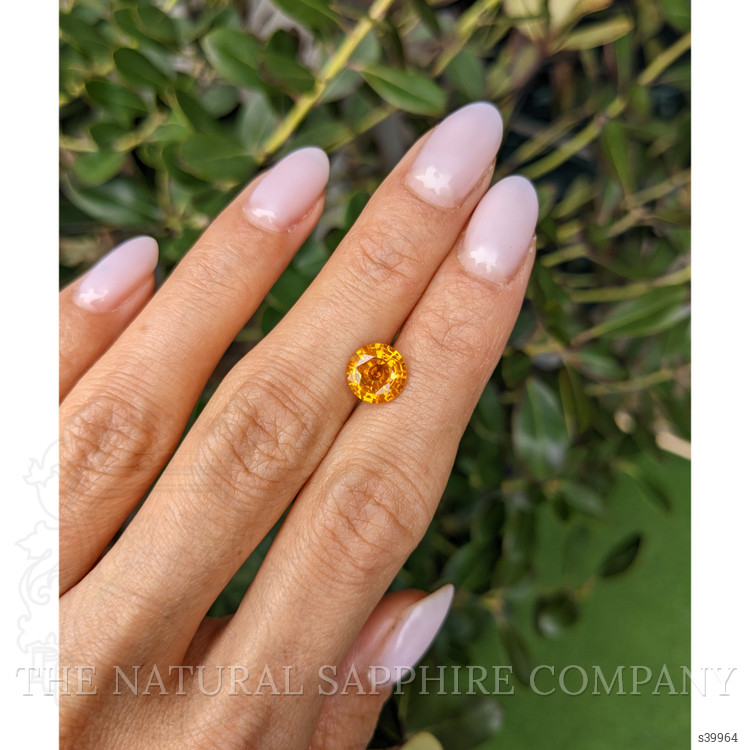 2.24 Ct. Yellowish Orange Sapphire from Ceylon (Sri Lanka)