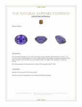 3.52 Ct. Purple Sapphire from Ceylon (Sri Lanka) Appraisal
