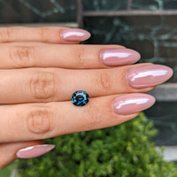 3.00 Ct. Greenish Blue Sapphire from Madagascar Life Style