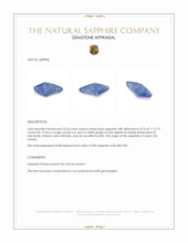 22.56 Ct. Blue Sapphire Crystal from Ceylon (Sri Lanka) Appraisal