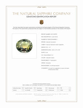 1.31 Ct. Yellowish Green Sapphire from Tanzania Scan Report