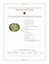 1.13 Ct. Yellowish Green Sapphire from Tanzania Scan Report