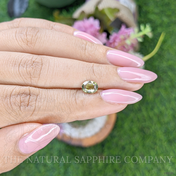 1.13 Ct. Yellowish Green Sapphire from Tanzania
