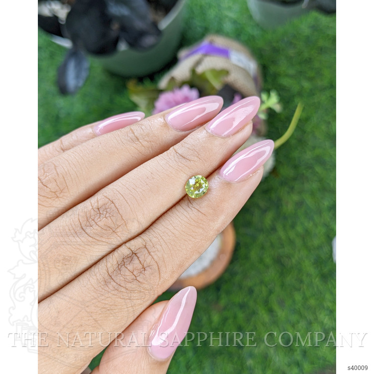 1.11 Ct. Yellowish Green Sapphire from Tanzania