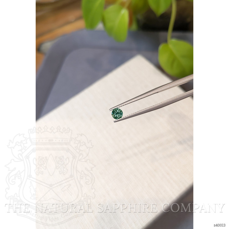 0.37 Ct. Bluish Green Sapphire from Montana