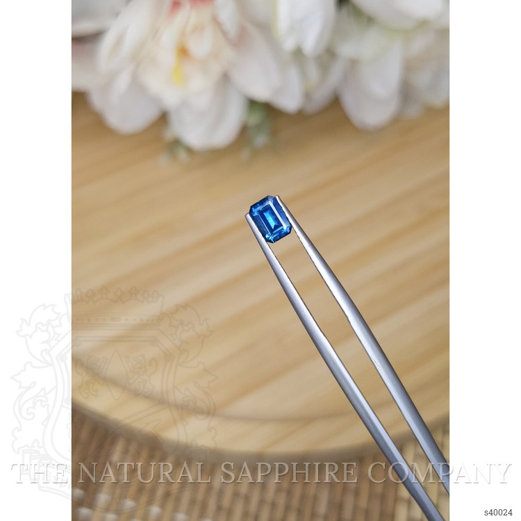 0.78 Ct. Greenish Blue Sapphire from Ceylon (Sri Lanka)