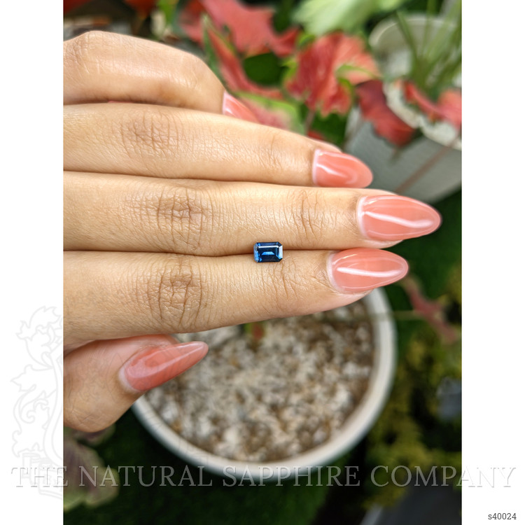 0.78 Ct. Greenish Blue Sapphire from Ceylon (Sri Lanka)