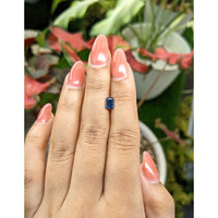 0.78 Ct. Greenish Blue Sapphire from Ceylon (Sri Lanka) Life Style