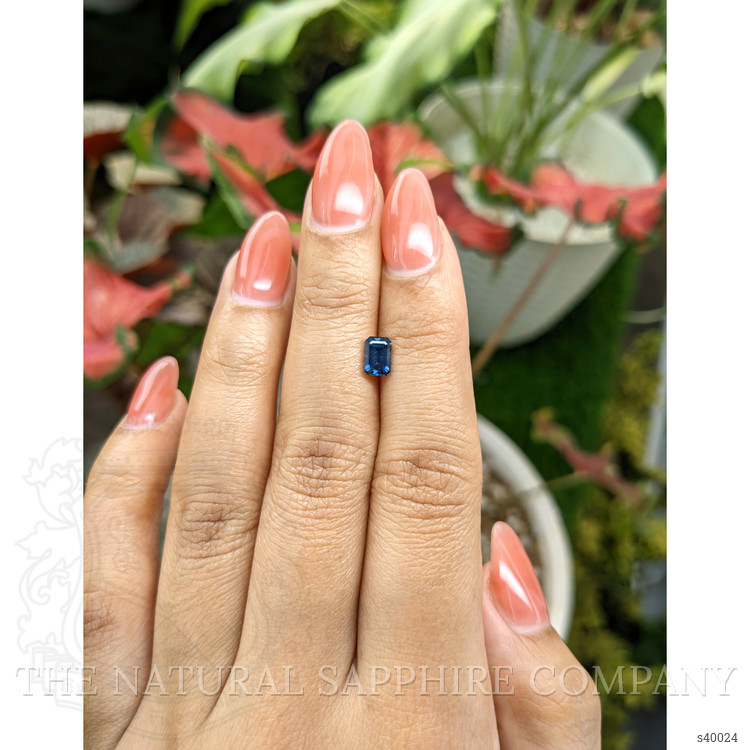 0.78 Ct. Greenish Blue Sapphire from Ceylon (Sri Lanka)
