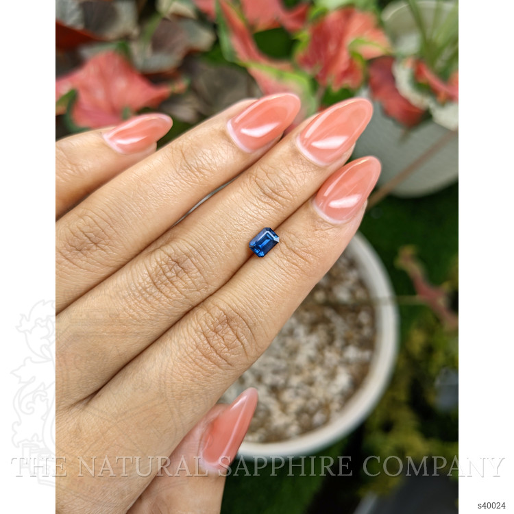 0.78 Ct. Greenish Blue Sapphire from Ceylon (Sri Lanka)