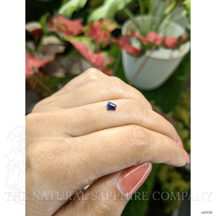 0.44 Ct. Blue Sapphire from Ceylon (Sri Lanka)
