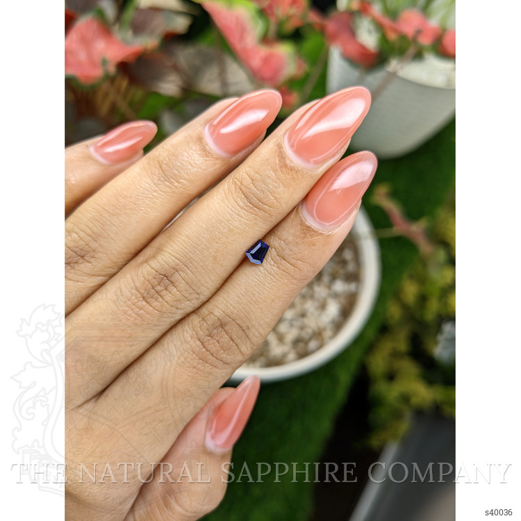 0.44 Ct. Blue Sapphire from Ceylon (Sri Lanka)
