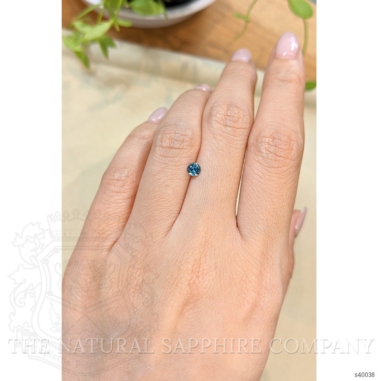 0.35 Ct. Greenish Blue Sapphire from Montana