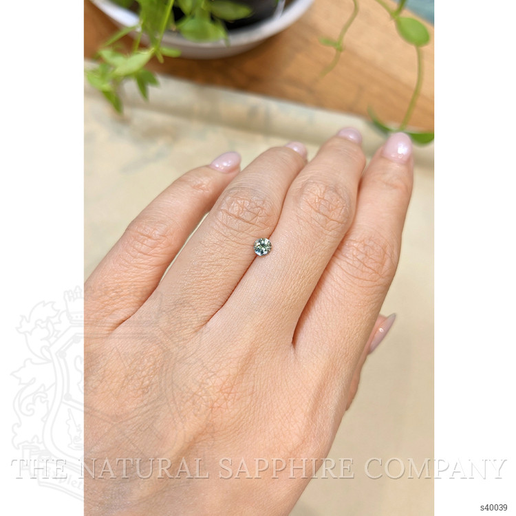 0.35 Ct. Greenish Blue Sapphire from Montana