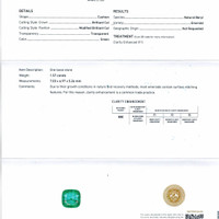 1.57 Ct. Emerald from Zambia Scan Report