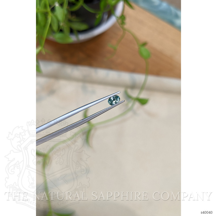 0.48 Ct. Bluish Green Sapphire from Montana