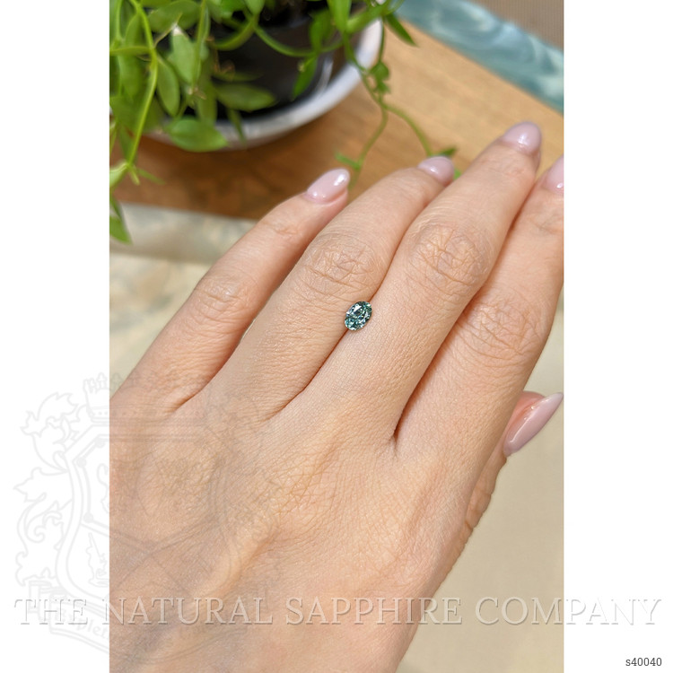 0.48 Ct. Bluish Green Sapphire from Montana
